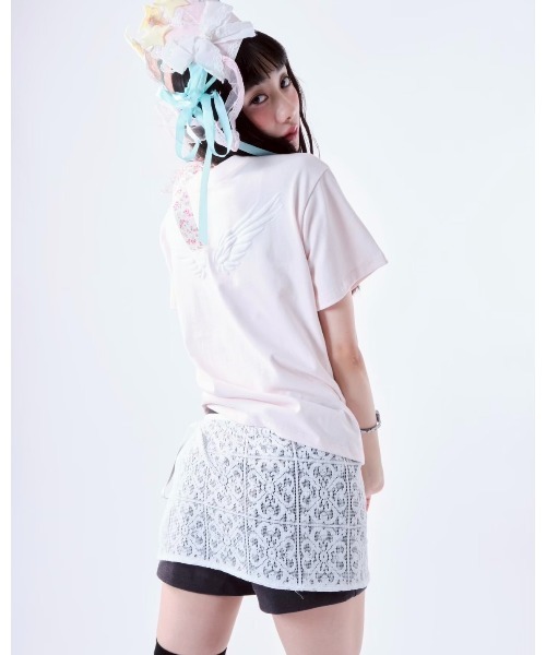 セール】Lace apron skirt/レースエプロン巻きスカート（スカート