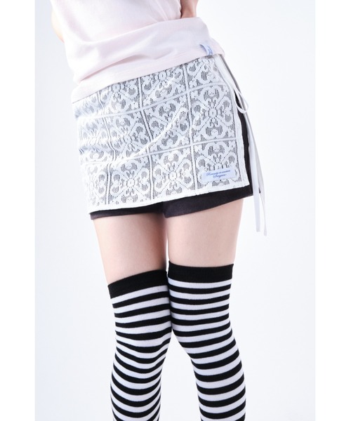 Smyeon(スミョン)の「Lace apron skirt/レースエプロン巻きスカート(スカート・レディース・ホワイト・FREE)」の5枚目の写真