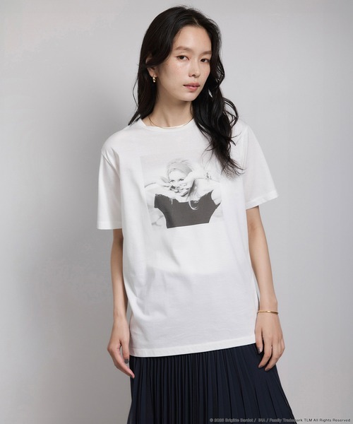 ROPE'（ロペ）の「【Brigitte Bardot×ROPE'・コラボ】プリント半袖T-shirt【洗える・洗濯耐久性・接触冷感】（Tシャツ/カットソー・レディース・ホワイト系その他/ホワイト・FREE）」の15枚目の写真