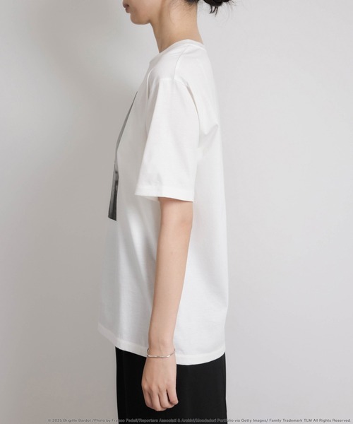 ROPE'（ロペ）の「【Brigitte Bardot×ROPE'・コラボ】プリント半袖T-shirt【洗える・洗濯耐久性・接触冷感】（Tシャツ/カットソー・レディース・ホワイト系その他/ホワイト・FREE）」の3枚目の写真