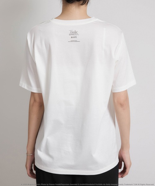 ROPE'（ロペ）の「【Brigitte Bardot×ROPE'・コラボ】プリント半袖T-shirt【洗える・洗濯耐久性・接触冷感】（Tシャツ/カットソー・レディース・ホワイト系その他/ホワイト・FREE）」の4枚目の写真