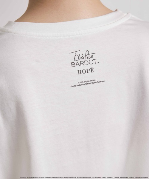 ROPE'（ロペ）の「【Brigitte Bardot×ROPE'・コラボ】プリント半袖T-shirt【洗える・洗濯耐久性・接触冷感】（Tシャツ/カットソー・レディース・ホワイト系その他/ホワイト・FREE）」の5枚目の写真