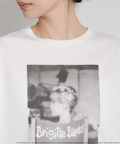 ROPE'（ロペ）の「【Brigitte Bardot×ROPE'・コラボ】プリント半袖T-shirt【洗える・洗濯耐久性・接触冷感】（Tシャツ/カットソー・レディース・ホワイト系その他/ホワイト・FREE）」の6枚目の写真