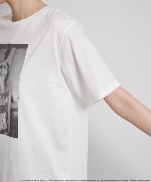 ROPE'（ロペ）の「【Brigitte Bardot×ROPE'・コラボ】プリント半袖T-shirt【洗える・洗濯耐久性・接触冷感】（Tシャツ/カットソー・レディース・ホワイト系その他/ホワイト・FREE）」の7枚目の写真