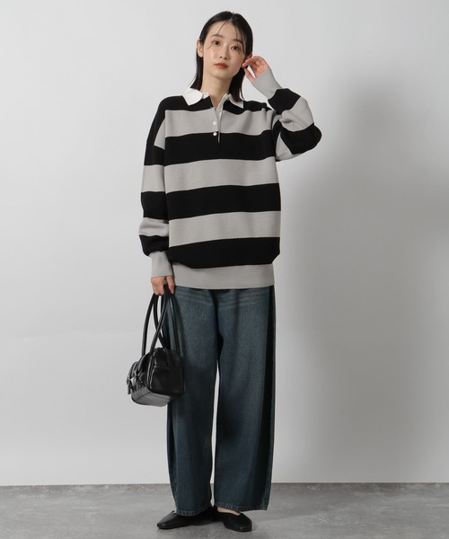 LAKOLE（ラコレ）の「スウェットライクラガーニットプルオーバー / 582049（ニット/セーター・レディース・ブラウン/レッド/ブラック・FREE）」の4枚目の写真