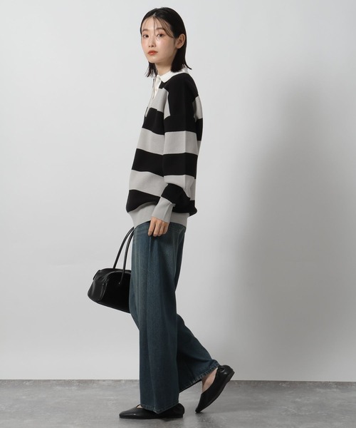 LAKOLE（ラコレ）の「スウェットライクラガーニットプルオーバー / 582049（ニット/セーター・レディース・ブラウン/レッド/ブラック・FREE）」の5枚目の写真