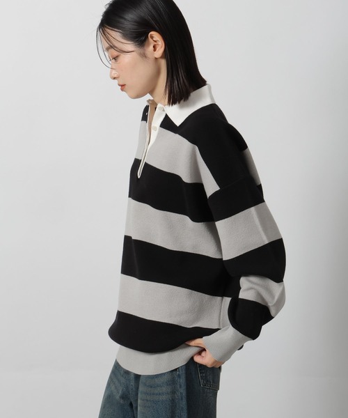 LAKOLE（ラコレ）の「スウェットライクラガーニットプルオーバー / 582049（ニット/セーター・レディース・ブラウン/レッド/ブラック・FREE）」の7枚目の写真