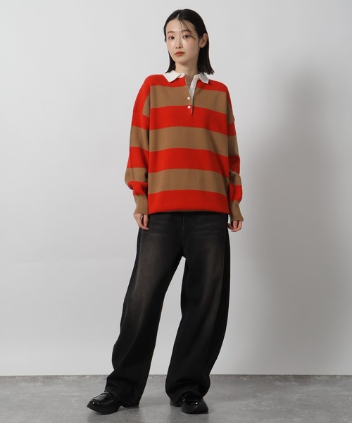 LAKOLE（ラコレ）の「スウェットライクラガーニットプルオーバー / 582049（ニット/セーター・レディース・ブラウン/レッド/ブラック・FREE）」の14枚目の写真