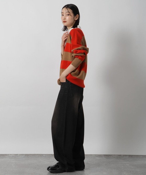 LAKOLE（ラコレ）の「スウェットライクラガーニットプルオーバー / 582049（ニット/セーター・レディース・ブラウン/レッド/ブラック・FREE）」の15枚目の写真