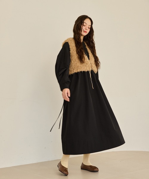 ワンピース WAIST DESIGN VOLUME ONEPIECE CLANE(クラネ)のWAIST DESIGN VOLUME ONEPIECE通販 | 集英社HAPPY PLUS