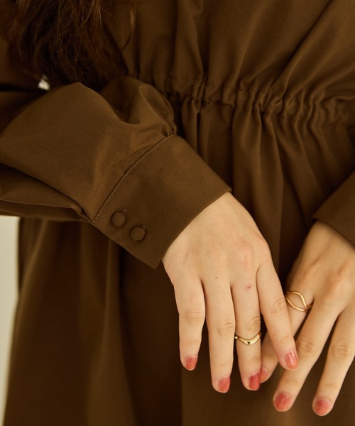 waist ribbon volume onepiece/ウエストリボンボリュームワンピース