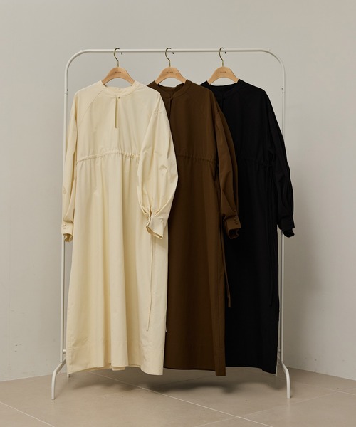 waist ribbon volume onepiece/ウエストリボンボリュームワンピース