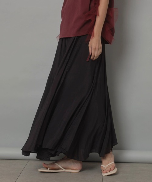 CADUNE(カデュネ)の「エアリーフレアスカート(スカート・レディース・ホワイト/ブラウン/モカ・34/36/38)」の12枚目の写真