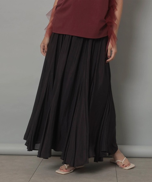CADUNE(カデュネ)の「エアリーフレアスカート(スカート・レディース・ホワイト/ブラウン/モカ・34/36/38)」の13枚目の写真