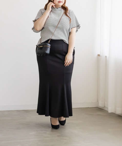 CLETTE(クレット)の「CLETTEオリジナルストレッチマーメイドスカート(スカート・レディース・ブラウン/チャコールグレー/ブラック・LL/3L/4L)」の7枚目の写真