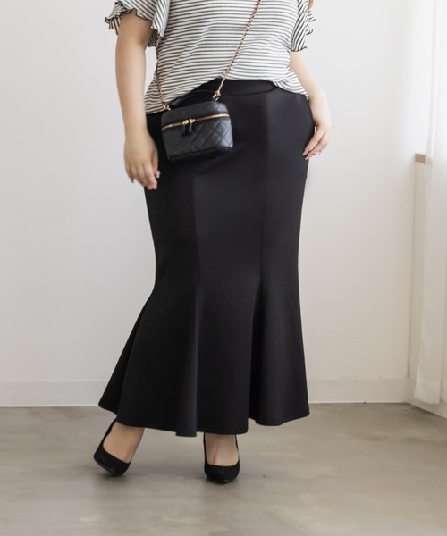 CLETTE(クレット)の「CLETTEオリジナルストレッチマーメイドスカート(スカート・レディース・ブラウン/チャコールグレー/ブラック・LL/3L/4L)」の5枚目の写真