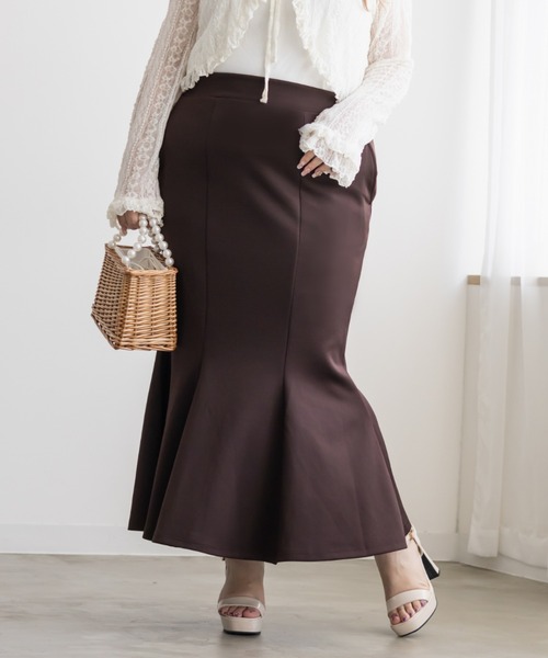 CLETTE(クレット)の「CLETTEオリジナルストレッチマーメイドスカート(スカート・レディース・ブラウン/チャコールグレー/ブラック・LL/3L/4L)」の13枚目の写真
