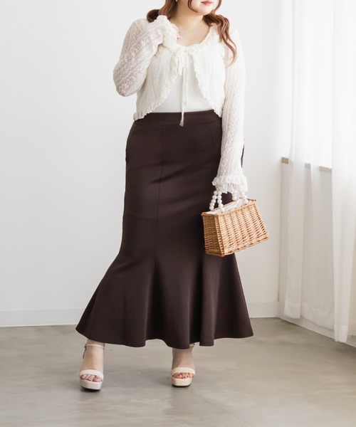 CLETTE(クレット)の「CLETTEオリジナルストレッチマーメイドスカート(スカート・レディース・ブラウン/チャコールグレー/ブラック・LL/3L/4L)」の12枚目の写真