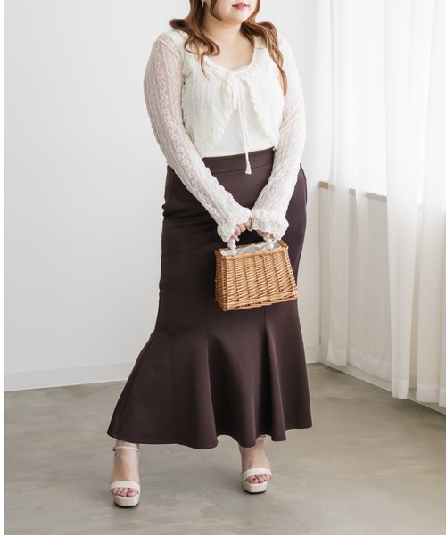 CLETTE(クレット)の「CLETTEオリジナルストレッチマーメイドスカート(スカート・レディース・ブラウン/チャコールグレー/ブラック・LL/3L/4L)」の21枚目の写真