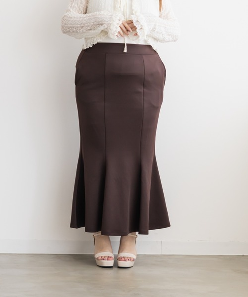 CLETTE(クレット)の「CLETTEオリジナルストレッチマーメイドスカート(スカート・レディース・ブラウン/チャコールグレー/ブラック・LL/3L/4L)」の14枚目の写真