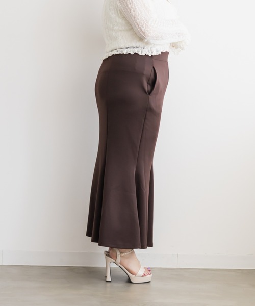 CLETTE(クレット)の「CLETTEオリジナルストレッチマーメイドスカート(スカート・レディース・ブラウン/チャコールグレー/ブラック・LL/3L/4L)」の15枚目の写真