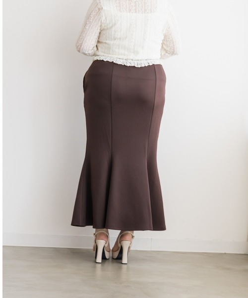CLETTE(クレット)の「CLETTEオリジナルストレッチマーメイドスカート(スカート・レディース・ブラウン/チャコールグレー/ブラック・LL/3L/4L)」の16枚目の写真