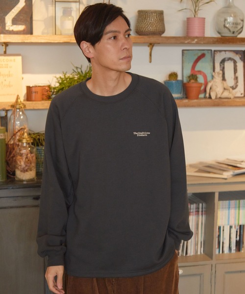 THE CRAFT CREW PRODUCTS（ザクラフトクループロダクツ）の「ファンクショナルファブリック ロゴ刺繍 ビッグシルエット ドローコード ラグランスリーブ裏起毛スウェット＜保温加工＞【THE CRAFT CREW PRODUCTS】（スウェット・メンズ・ネイビー/チャコール/ブラック系/モスグリーン/ブラウン/ブラック/グレー/オフホワイト・L/M/S）」の20枚目の写真