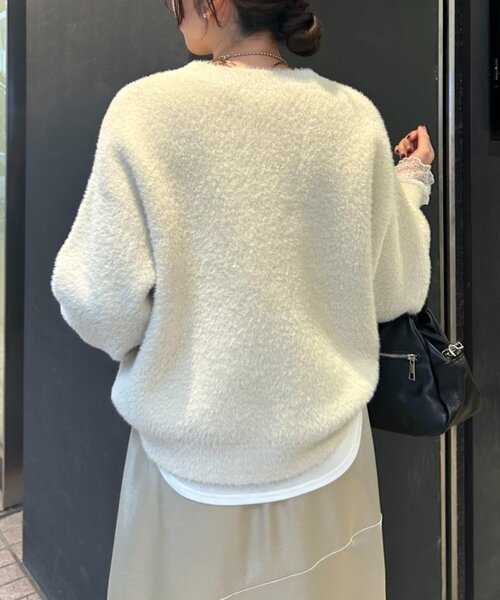 Jena espace merveilleux(ジェナ エスパスメルヴェイユ)の「【病みつきニット】ラメフェザーソフトニット(ニット/セーター・レディース・アイボリー/ブラウン/サックスブルー・FREE)」の18枚目の写真
