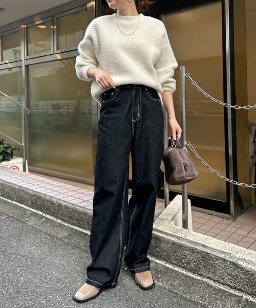 Jena espace merveilleux(ジェナ エスパスメルヴェイユ)の「【病みつきニット】ラメフェザーソフトニット(ニット/セーター・レディース・アイボリー/ブラウン/サックスブルー・FREE)」の19枚目の写真