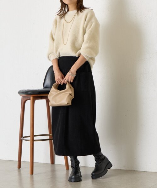 Jena espace merveilleux(ジェナ エスパスメルヴェイユ)の「【病みつきニット】ラメフェザーソフトニット(ニット/セーター・レディース・アイボリー/ブラウン/サックスブルー・FREE)」の22枚目の写真