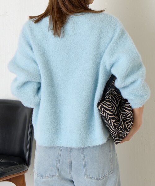 Jena espace merveilleux(ジェナ エスパスメルヴェイユ)の「【病みつきニット】ラメフェザーソフトニット(ニット/セーター・レディース・アイボリー/ブラウン/サックスブルー・FREE)」の10枚目の写真