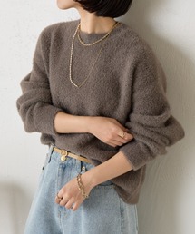 Jena espace merveilleux | 【病みつきニット】ラメフェザーソフトニット(ニット/セーター)