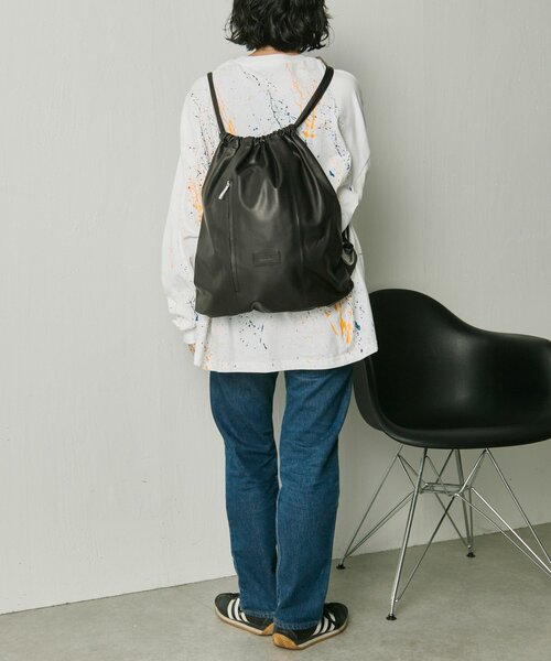 ear PAPILLONNER（イアパピヨネ）の「【kawa-kawa(カワカワ)】NO1523巾着リュック/ナップサック（バックパック/リュック・レディース・ブラック・FREE）」の20枚目の写真