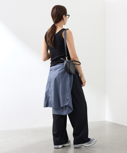 FRAMeWORK(フレームワーク)の「コットンリブヘンリータンク(タンクトップ・レディース・ホワイト/ブラック/ブラウン・FREE)」の6枚目の写真