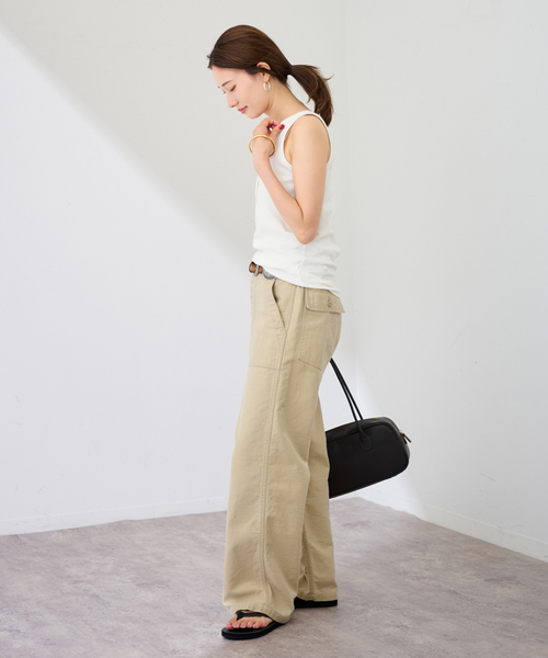 FRAMeWORK(フレームワーク)の「コットンリブヘンリータンク(タンクトップ・レディース・ホワイト/ブラック/ブラウン・FREE)」の13枚目の写真