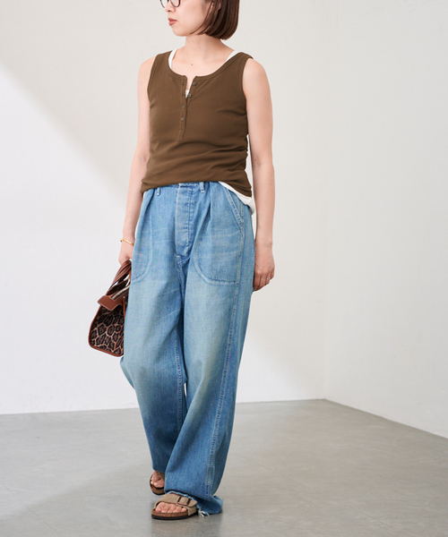 FRAMeWORK(フレームワーク)の「コットンリブヘンリータンク(タンクトップ・レディース・ホワイト/ブラック/ブラウン・FREE)」の22枚目の写真