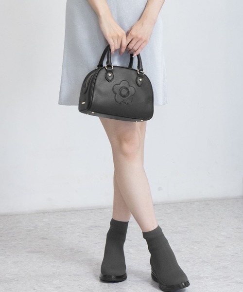 MARY QUANT（マリークワント）の「スムーステリーヌデイジーパッチ ミニボストン（ボストンバッグ・レディース・テラコッタ/レッド/ブラック・FREE）」の2枚目の写真