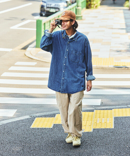 NAUTICA(ノーティカ)の「NAUTICA/ノーティカ ヴィンテージライク デニム BDシャツ(シャツ/ブラウス・メンズ・サックスブルー・MEDIUM/LARGE/X-LARGE)」の2枚目の写真