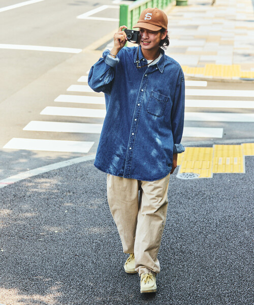 NAUTICA(ノーティカ)の「NAUTICA/ノーティカ ヴィンテージライク デニム BDシャツ(シャツ/ブラウス・メンズ・サックスブルー・MEDIUM/LARGE/X-LARGE)」の4枚目の写真