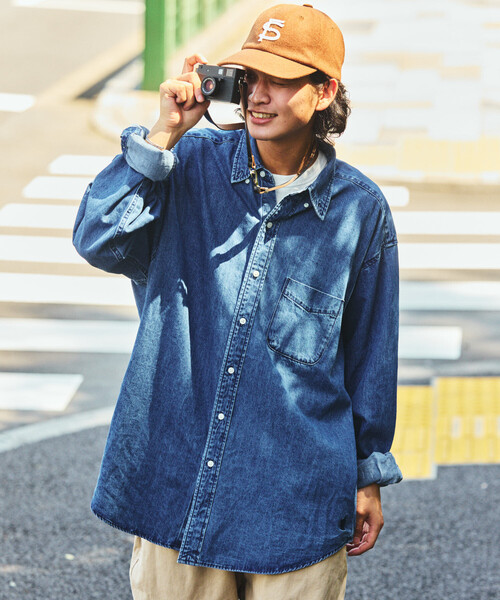 NAUTICA(ノーティカ)の「NAUTICA/ノーティカ ヴィンテージライク デニム BDシャツ(シャツ/ブラウス・メンズ・サックスブルー・MEDIUM/LARGE/X-LARGE)」の5枚目の写真