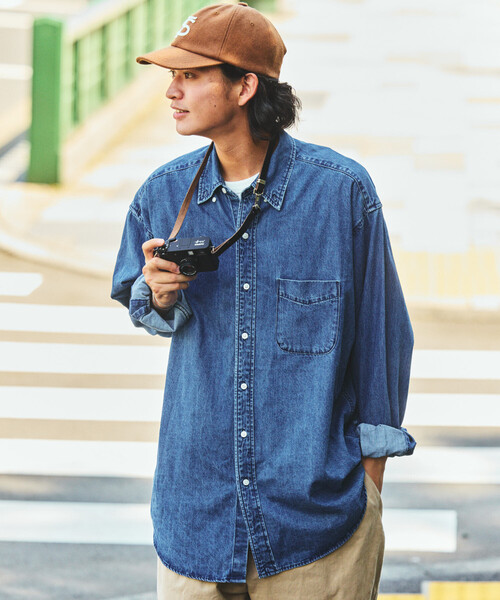 NAUTICA(ノーティカ)の「NAUTICA/ノーティカ ヴィンテージライク デニム BDシャツ(シャツ/ブラウス・メンズ・サックスブルー・MEDIUM/LARGE/X-LARGE)」の6枚目の写真
