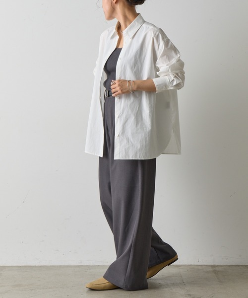 COLONY 2139（コロニートゥーワンスリーナイン）の「刺繍ロゴコットンシャツ（シャツ/ブラウス・レディース・ホワイト/チャコールグレー/ブルー/カーキ・FREE）」の10枚目の写真