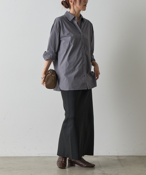 COLONY 2139（コロニートゥーワンスリーナイン）の「刺繍ロゴコットンシャツ（シャツ/ブラウス・レディース・ホワイト/チャコールグレー/ブルー/カーキ・FREE）」の20枚目の写真