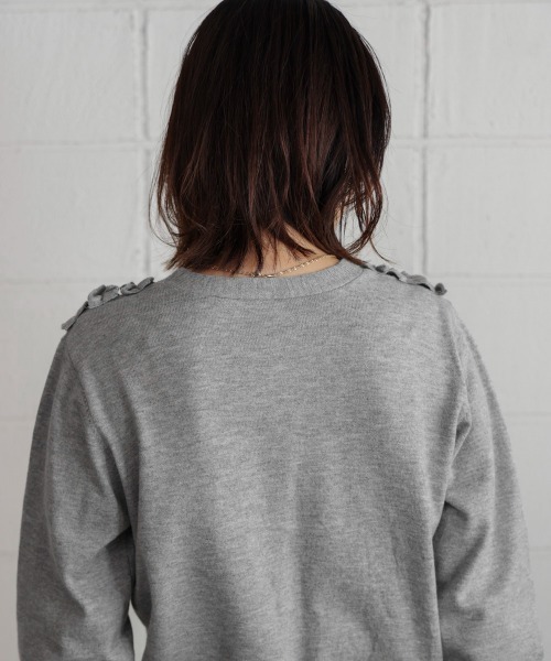 Bou Jeloud（ブージュルード）の「フリルニットカーディガン（カーディガン/ボレロ・レディース・グレー/ブラック・FREE）」の16枚目の写真