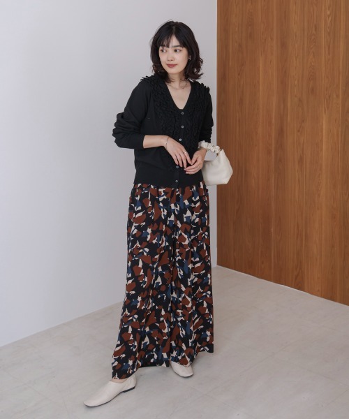 Bou Jeloud（ブージュルード）の「フリルニットカーディガン（カーディガン/ボレロ・レディース・グレー/ブラック・FREE）」の20枚目の写真