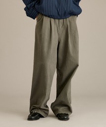 WETTEMPT(EBevg)2 TUCK COTTON TWILL PANTS / c[^bNRbgcCpc(̑pc)