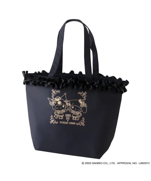 ANNA SUI（アナスイ）の「【マイメロディ・クロミ×ANNA SUI】フリル付きトート（トートバッグ・レディース・ネイビー/ピンク/ブラック・FREE）」の2枚目の写真