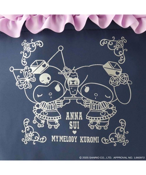 ANNA SUI（アナスイ）の「【マイメロディ・クロミ×ANNA SUI】フリル付きトート（トートバッグ・レディース・ネイビー/ピンク/ブラック・FREE）」の7枚目の写真