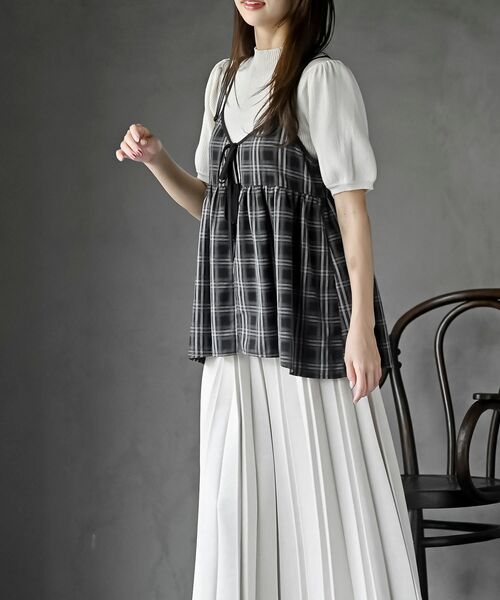 フロントリボンチェックキャミソール（キャミソール）｜rps（アール