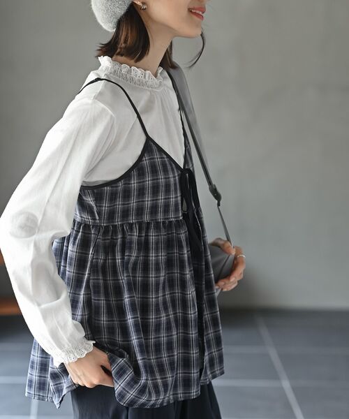 フロントリボンチェックキャミソール（キャミソール）｜rps（アール